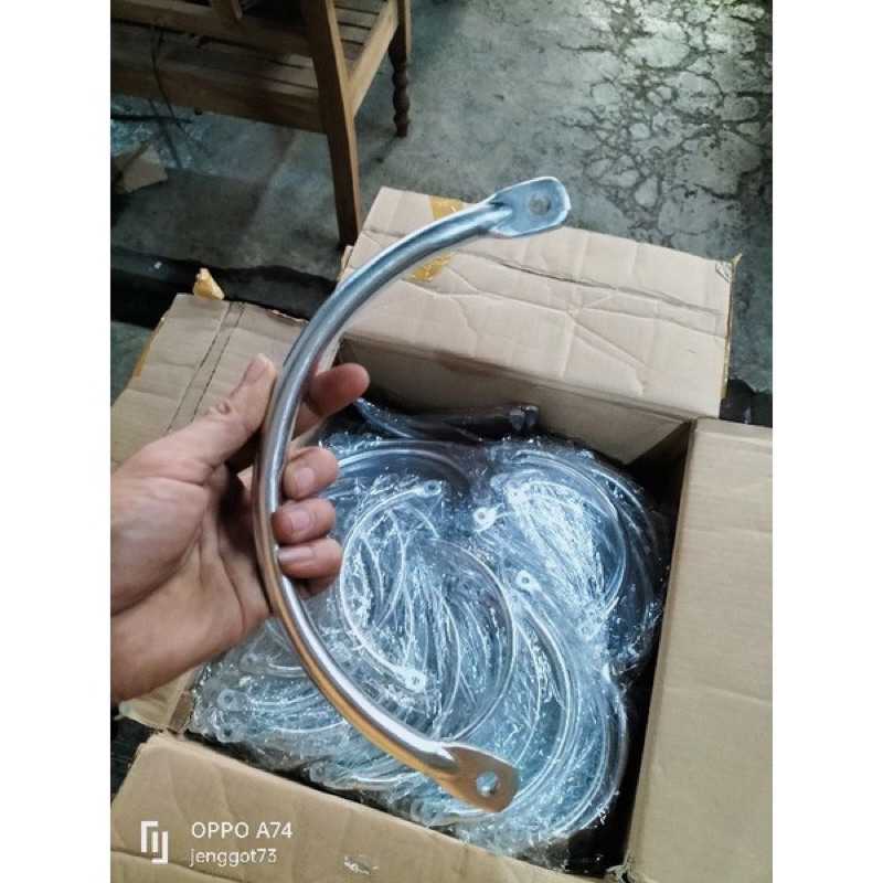 pangkon knalpot model c pangkon knalpot c breket knalpot c silver