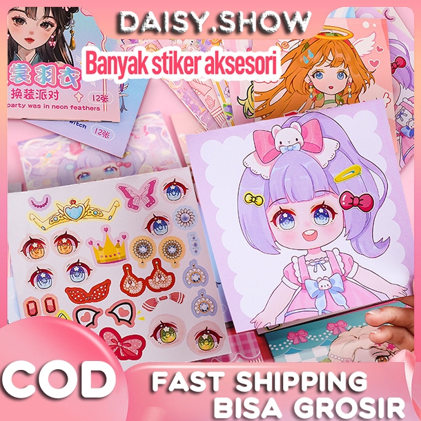 

Stiker Dress Up Princess Cantik Ratus Ganti Kostum Lucu Sticker Change Make Up Show Cute Girl Mainan Edukasi Baju Bajuan Anak Perempuan