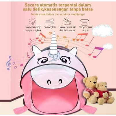 Tenda Lipat Mini / Tenda Anak Lipat / Tenda Lipat Otomatis / Tenda Anak Mini Motif Lucu