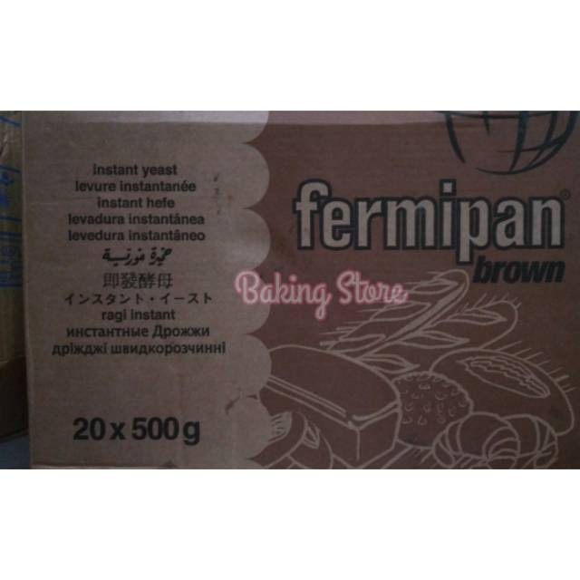 

Ragi Kering - Instant Yeast Fermipan Brown 20x500gr - Gosend Only!!!