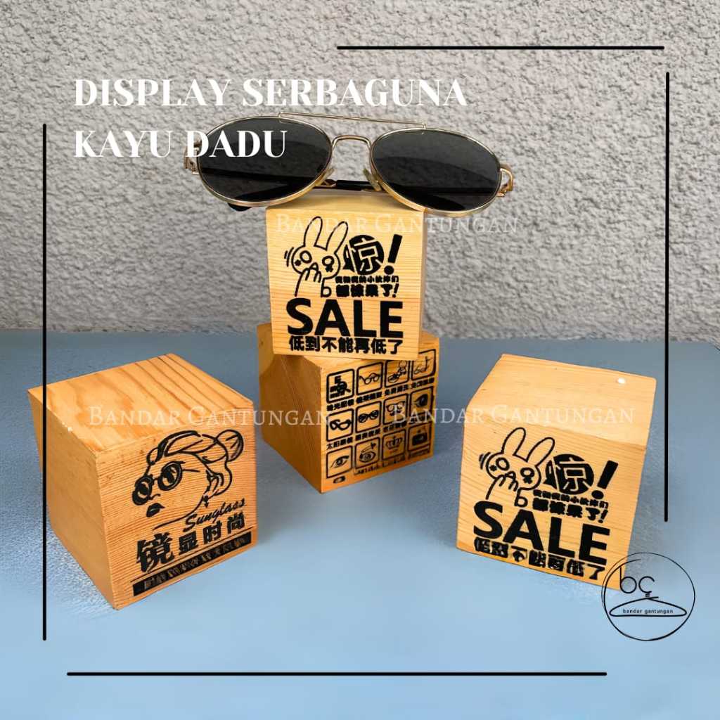 Display Kotak Kayu Pajangan Multiguna Kotakan Mirip Dadu Kayu Asli Display Serbaguna DekorasI Ruanga
