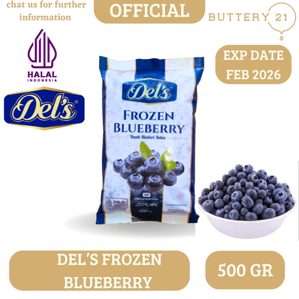 

FROZEN BLUEBERRY 500 GR / BUAH BLUEBERRY BEKU