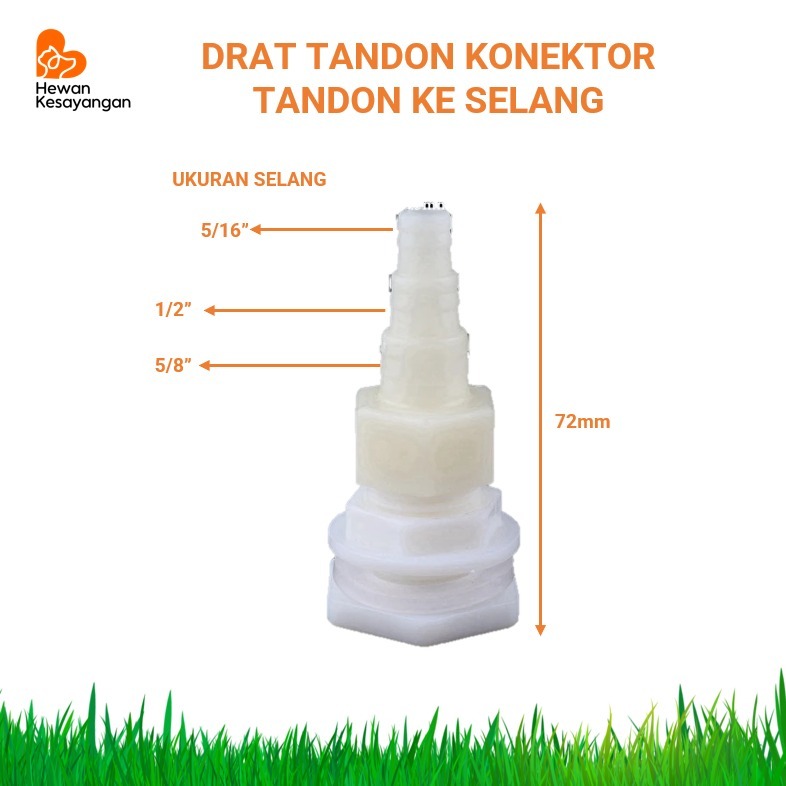 Drat Tandon Konektor Tandon ke Selang