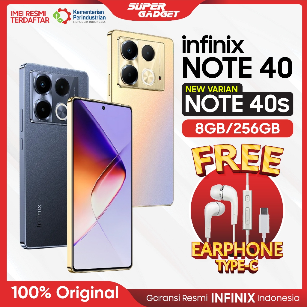 Infinix Note 40 Note 40S 4G 8/256 RAM 8GB ROM 256GB 8 256 GB HP Smartphone Android