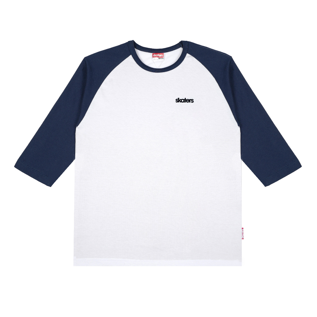 Skaters T-Shirt Raglan Reborn XF035 White Navy