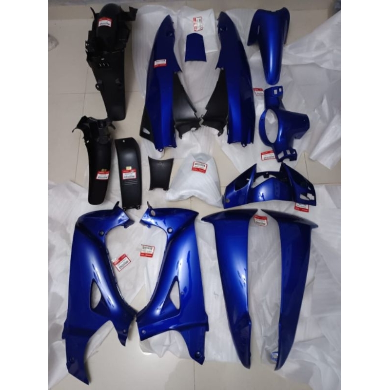 bodi karisma x 125 fullset full biru original baru ahm fullpack