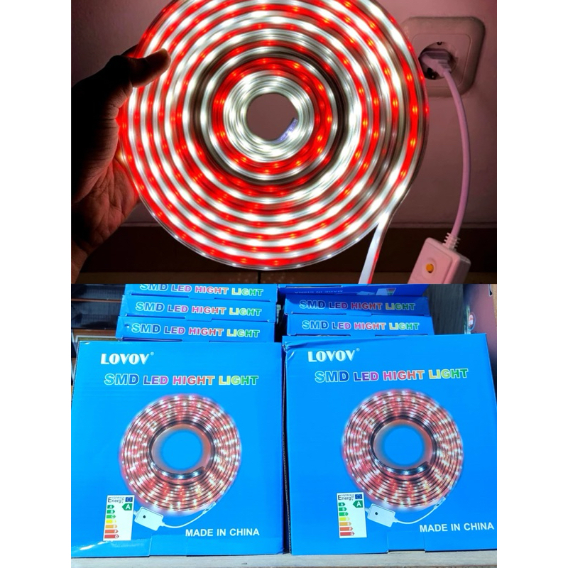 LOVOV LED STRIP /SMD LED HIGHT LIGHT MERAH PUTIH/LOVOV SMD LED LIGHT 7 METER