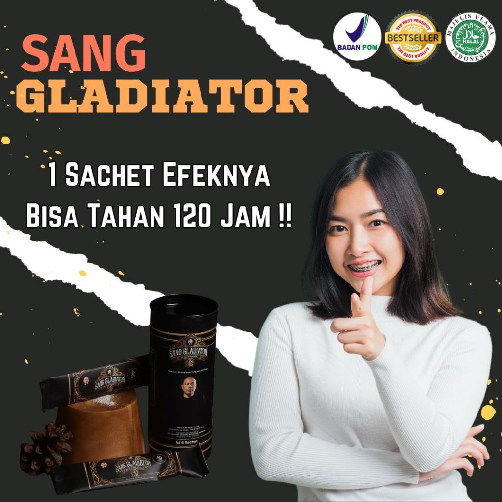 

Kopi Sang Gladiator bukan Moncer Coffe Original Kopi Pria Dewasa 1 Kaleng 6 Sachet