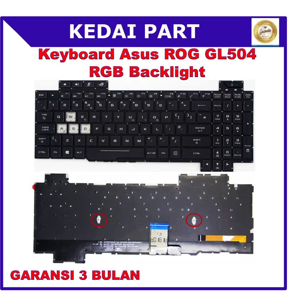 Keyboard ASUS ROG Strix GL504 GL504G GL504GM GL504V GL504GS GL504GV RGB Backlight