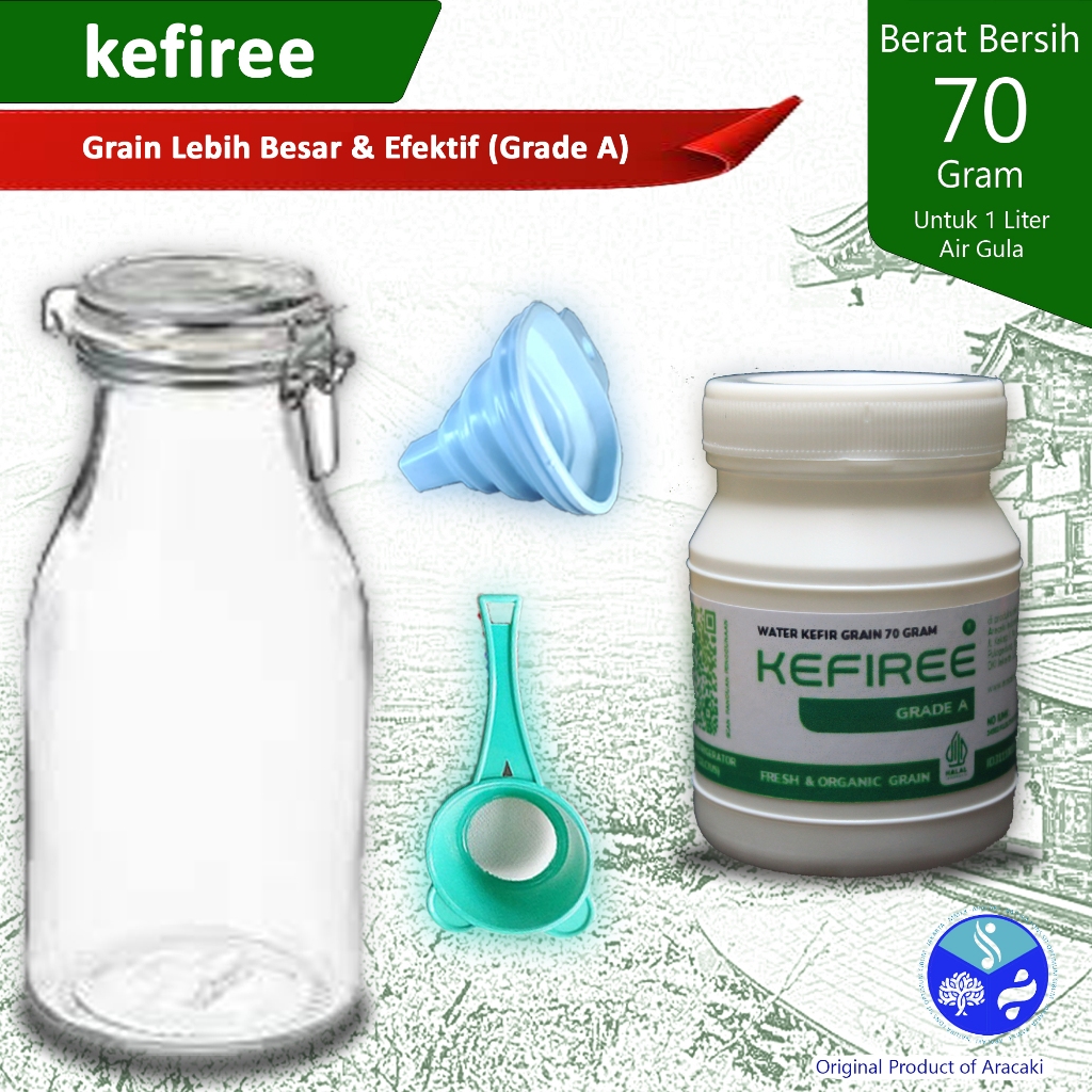 

Water Kefir Grain | New Water Kefir Kit | Alga Kristal | Alga Jepang | Tibicos | Kefiree | Bibit Water Kefir Grade A | 70 gram