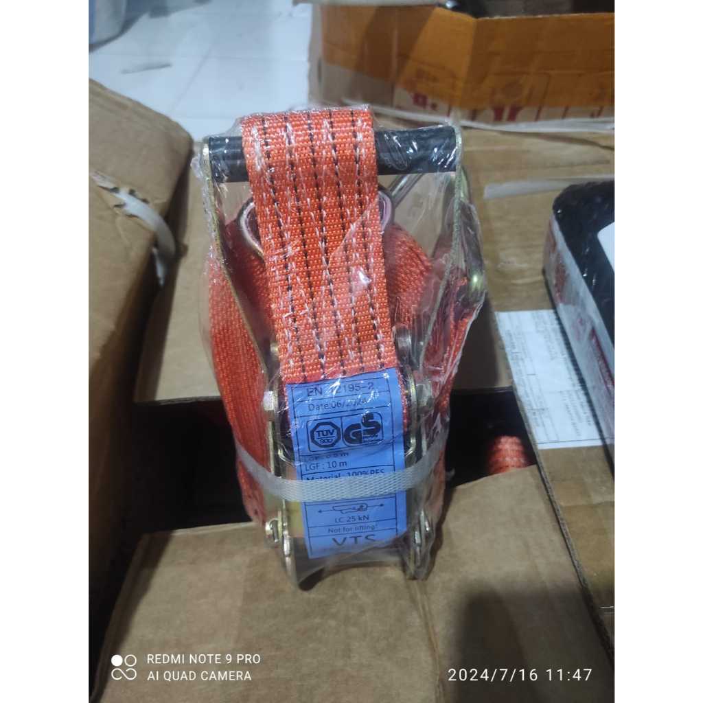 Tali trek belt panjang 10m 10 meter lebar 5cm tali box speaker rachet tie down