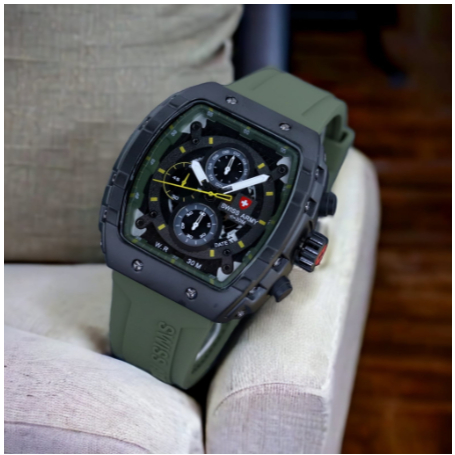 Jam Tangan Pria Swiss-Army SA6643 Original Waterproof Chrono Aktif Free box BISA -COD