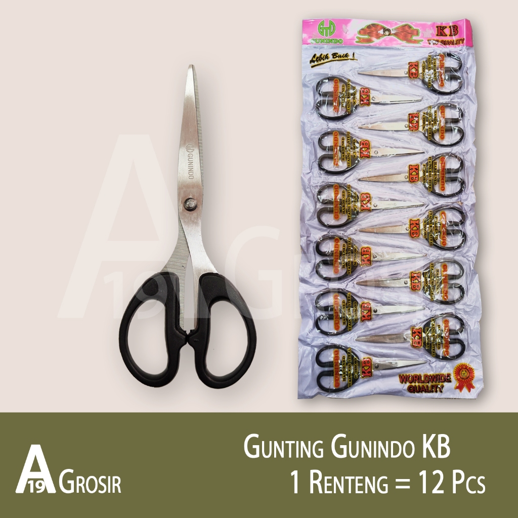 

(1RENTENG=12PCS) Gunting Kertas GUNINDO KB