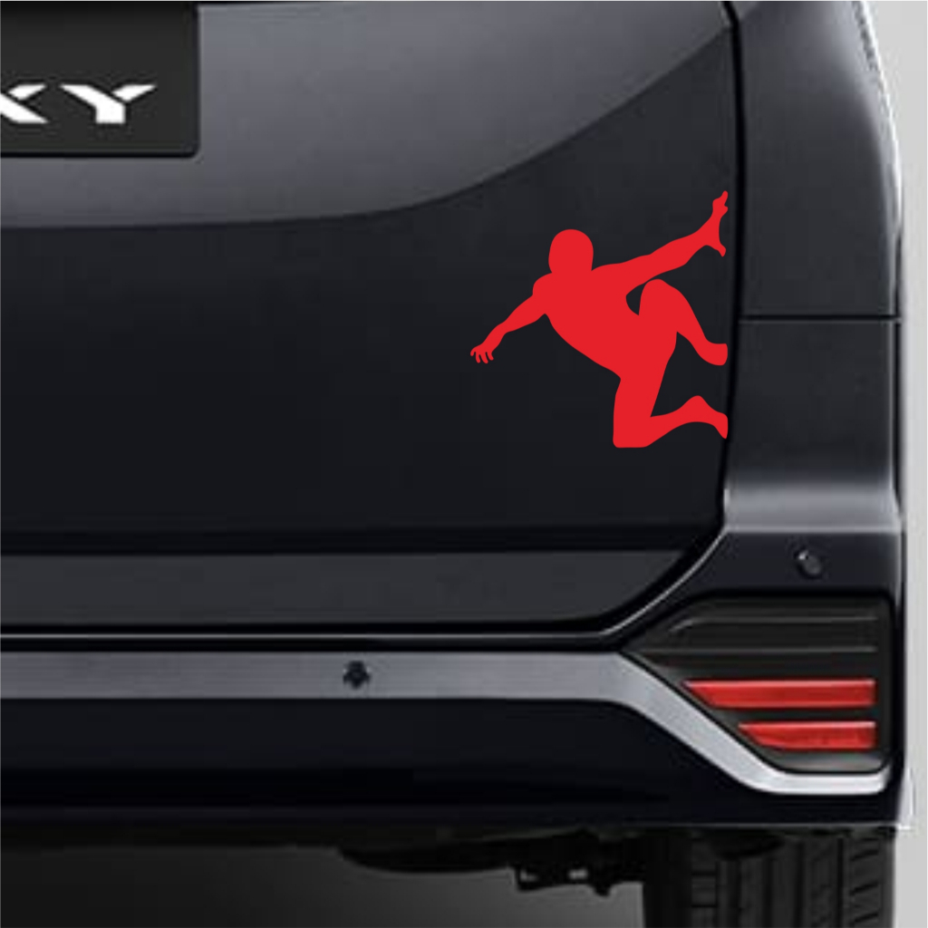 SINDEH GRAPHICA CUTTING STICKER MOBIL SPIDERMAN HANGING STIKER BAGASI MOBIL KEREN UNIK MURAH