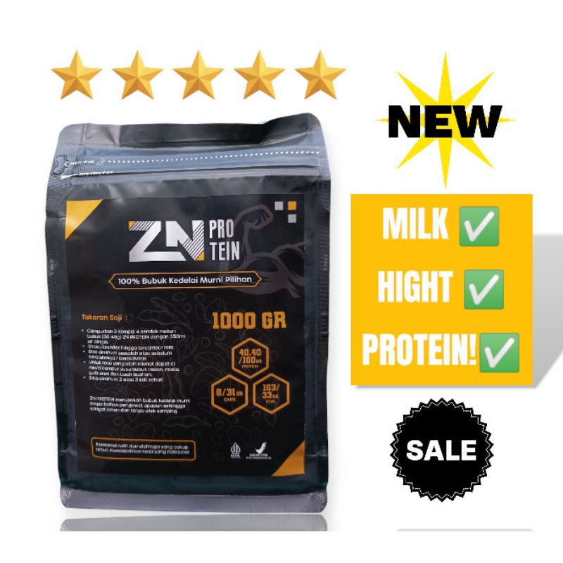 WHEY ZN PROTEIN SUSU KEDELAI BUBUK MURNI 1000 GR