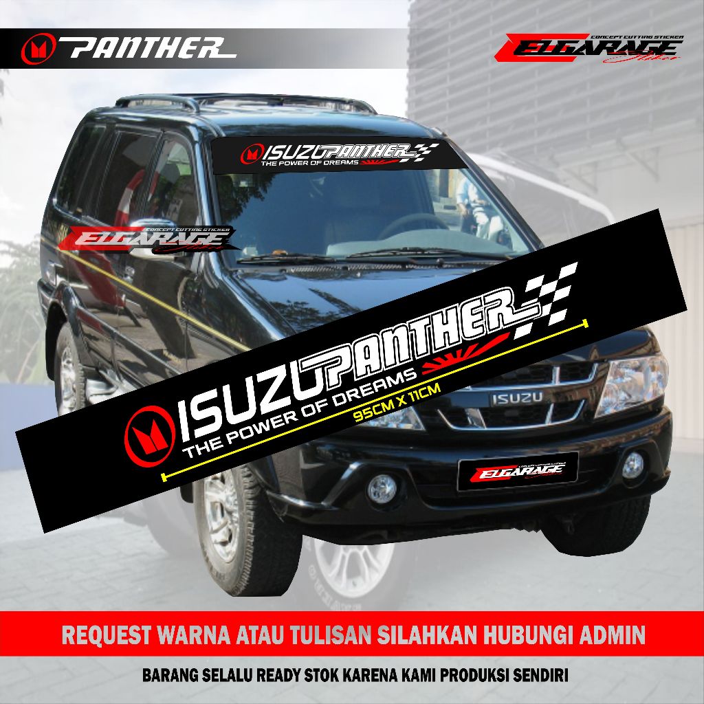 Stiker kaca depan mobil isuzu panther cutting stiker kaca mobil panther terbaru