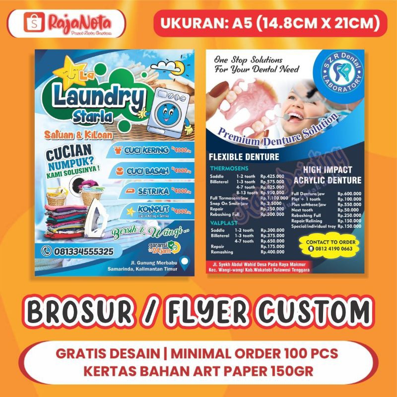 

CETAK BROSUR/FLYER/PAMFLET TERMURAH FULL COLOR UKURAN A5 GRATIS DESAIN