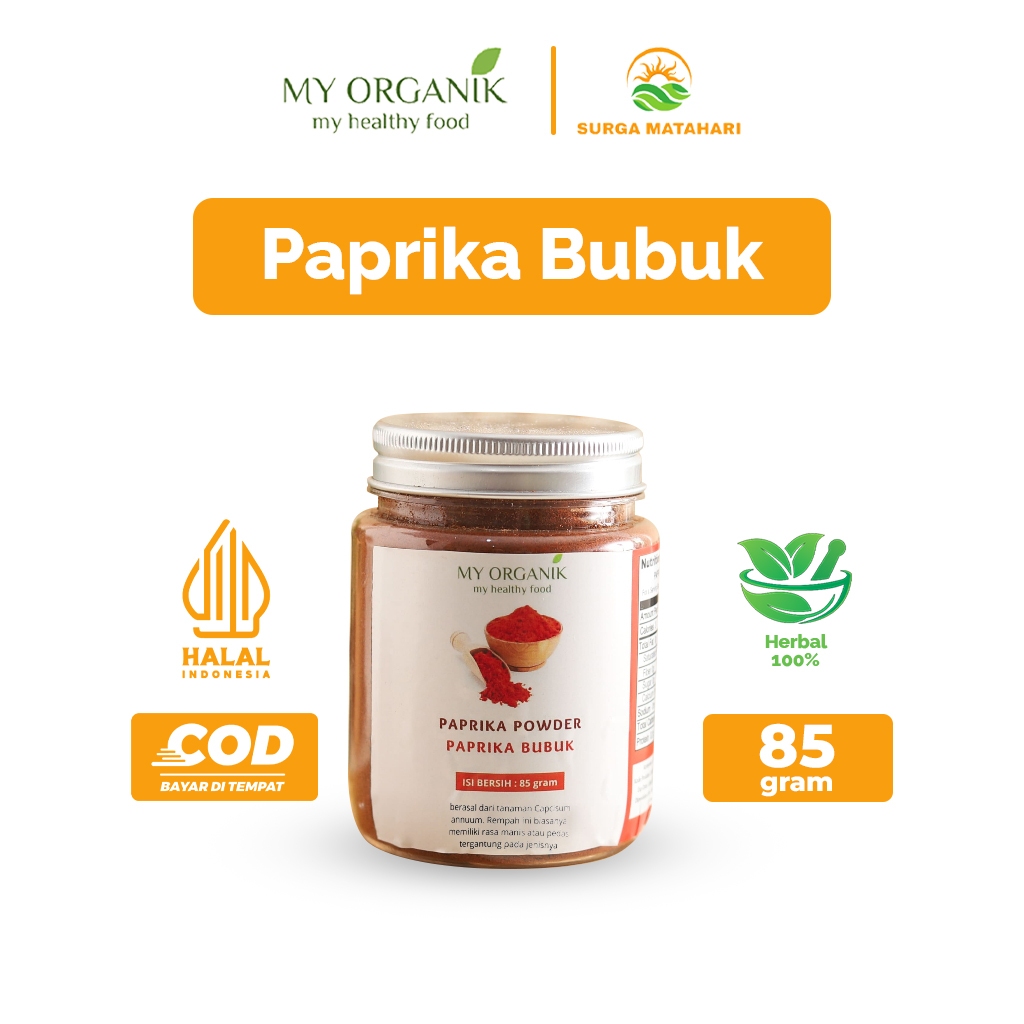 

My Organik Paprika Merah Bubuk Murni Tanpa Campuran Ground Paprika Red Paprika Powder