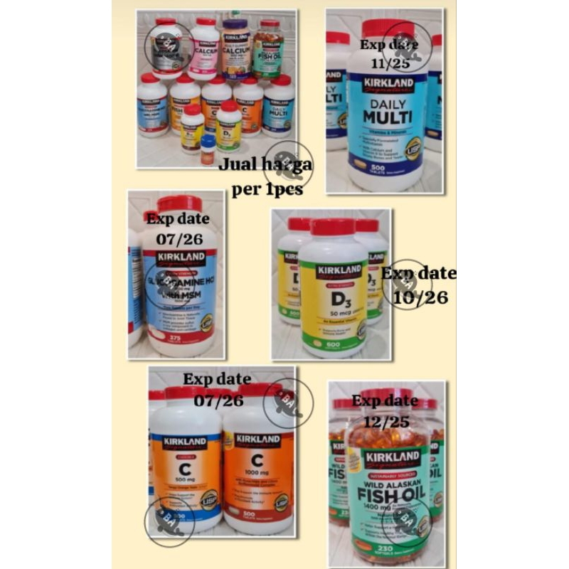 KIRKLAND - GLUCOSAMINE 1500 mg & CHONDROITIN 1200 mg