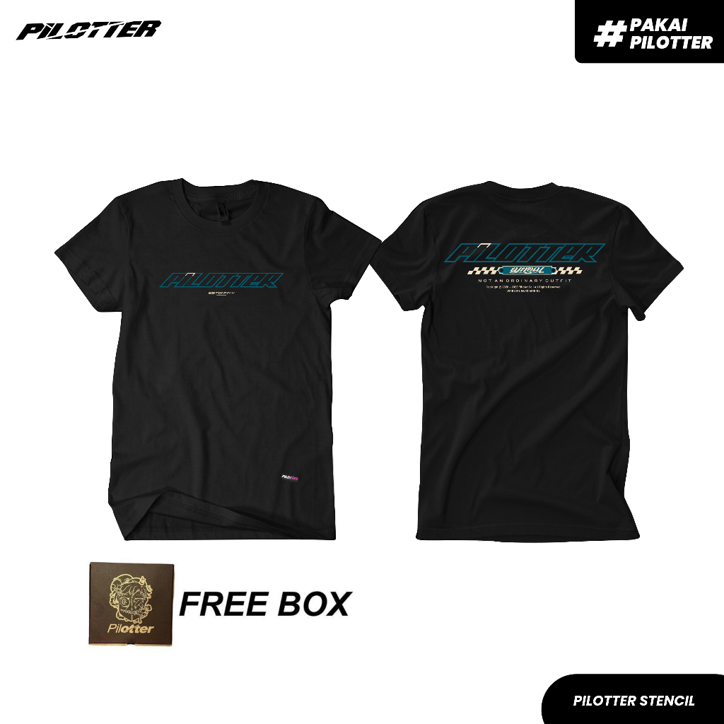 KAOS PILOTTER STENCIL FREE STIKER FREE BOX KAOS PILOTTER
