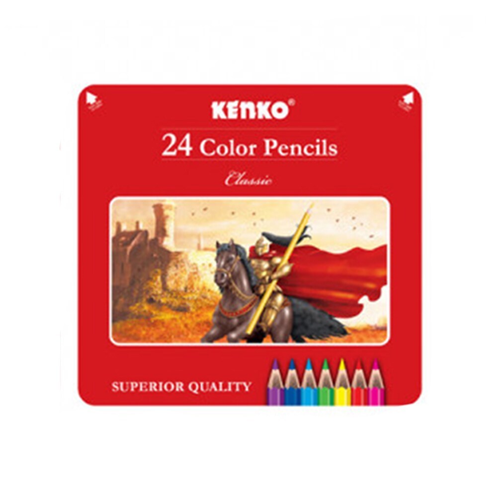 

Pensil Warna Kenko Panjang 24 Warna Kemasan kaleng