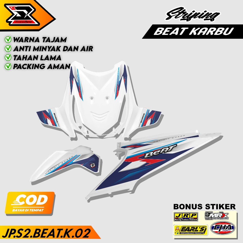 Stiker Beat Karbu 2008 2009 2010 2011 2012 Sticker Striping Beat Carbu List Variasi Racing JP.S2 02