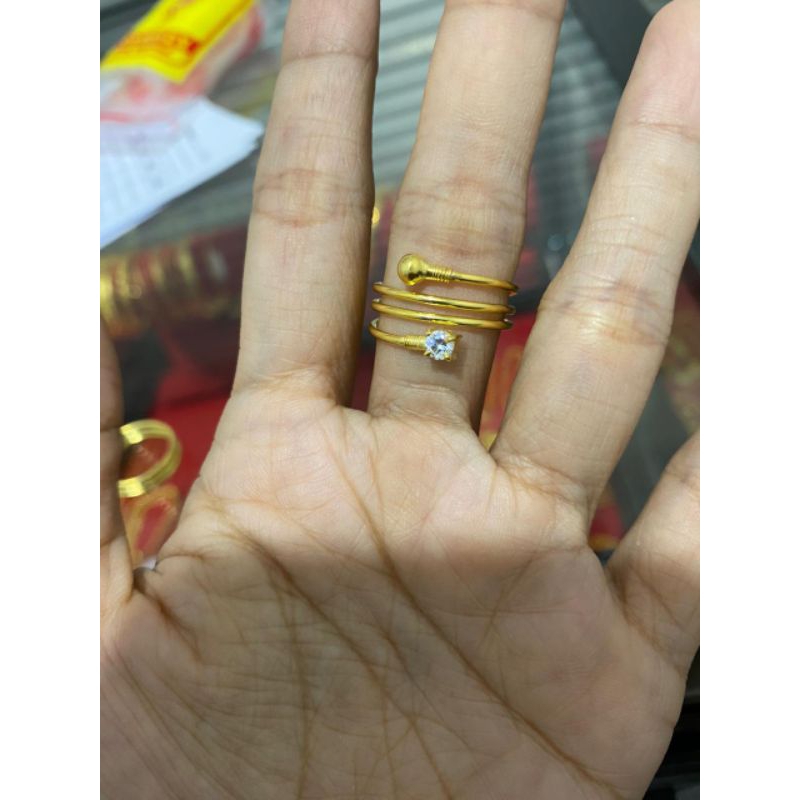 cincin perak lapis emas 22karat