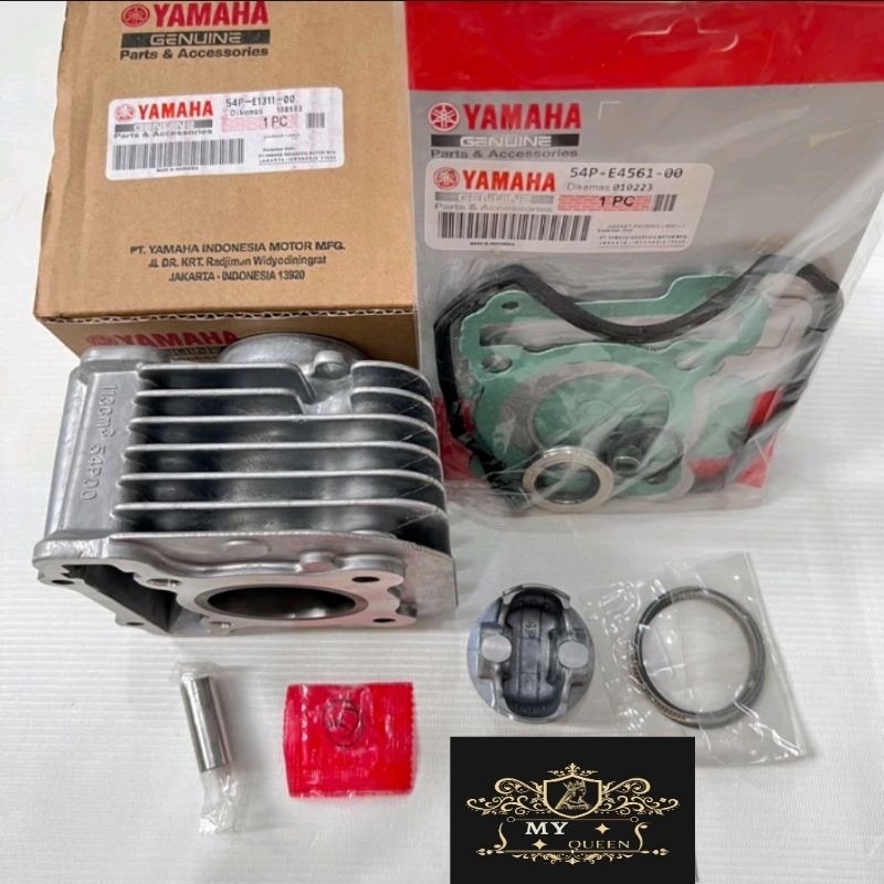 Blok Seher(54P) + Piston + TOPSET Buat Motor Mio J, Mio GT, Mio Soul GT 115, Fino Injeksi