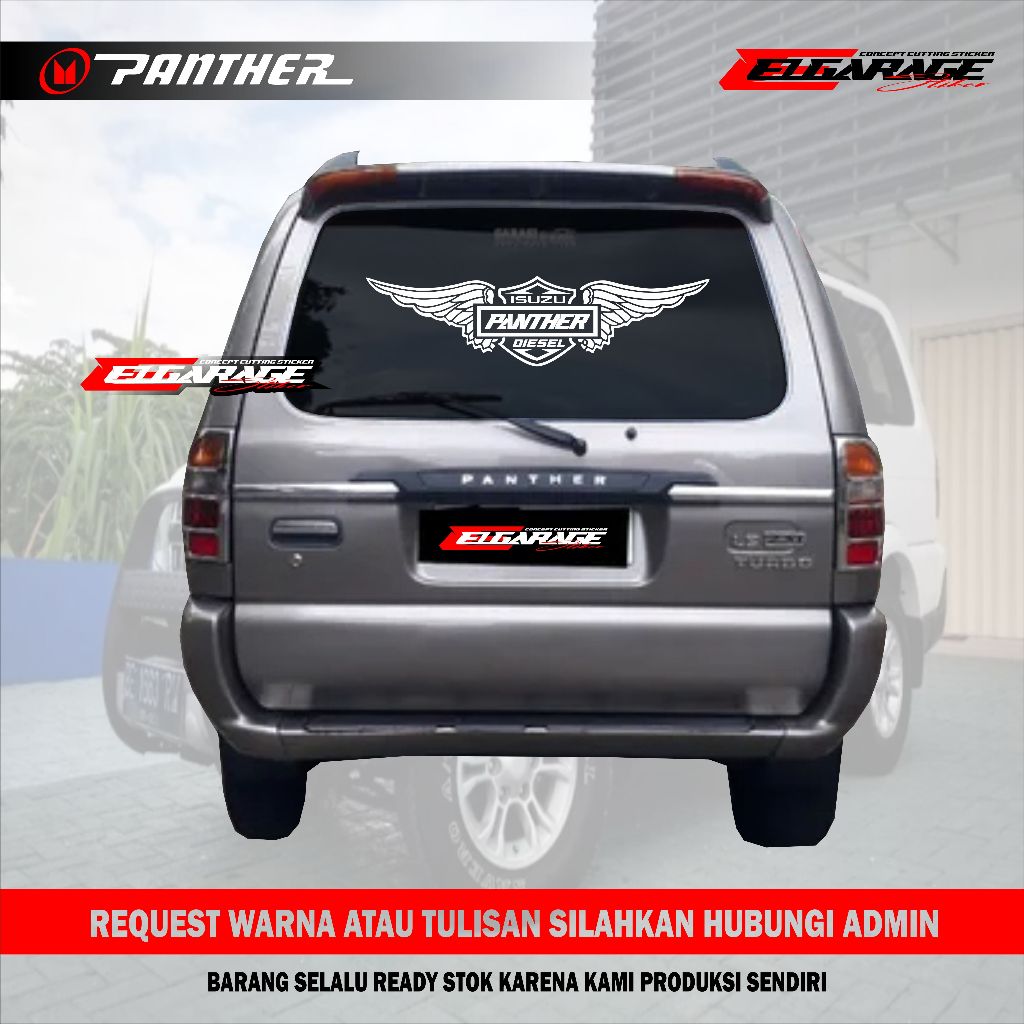 Stiker kaca mobil isuzu panther cutting stiker kaca belakang mobil panther terbaru