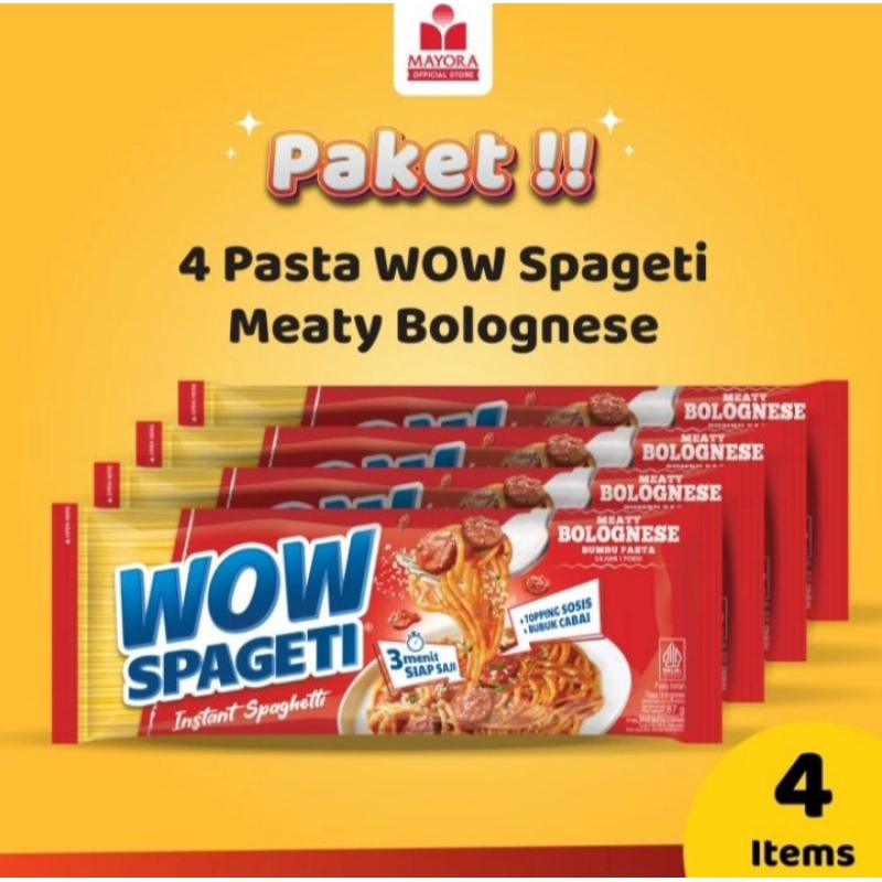 

Paket Wow Spageti Meaty Bolognese isi 4 Pcs