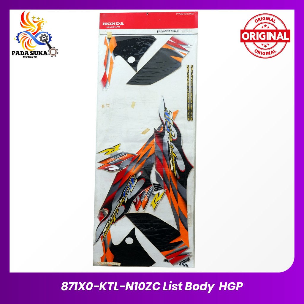 STIKER MOTOR SUPRA FIT R NEW CW 2006 / LIST BODY SET / STRIPPING STIKER BODY SET HONDA SUPRA FIT NEW