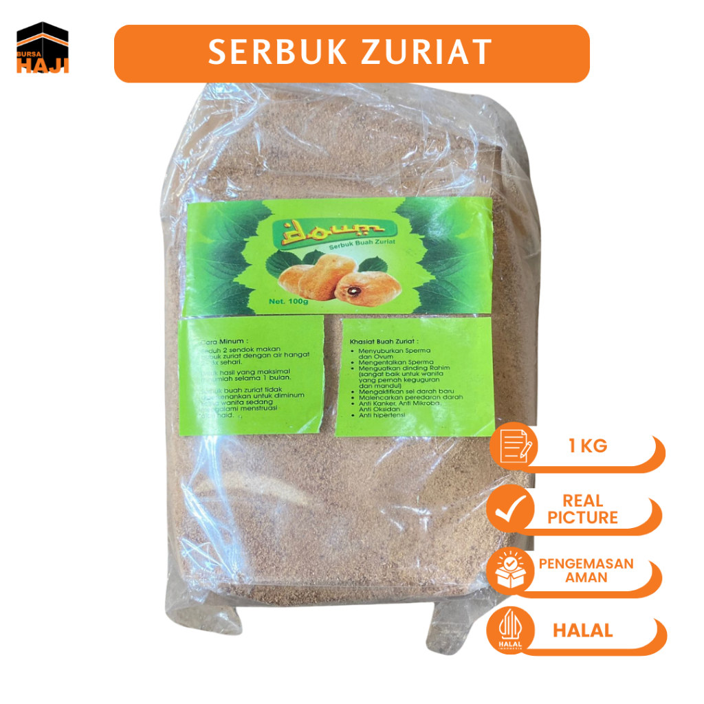 

Serbuk ZURIAT 1Kg Minuman Promil Zuriyat Premium Bubuk Doum 100% Asli Tanpa Campuran