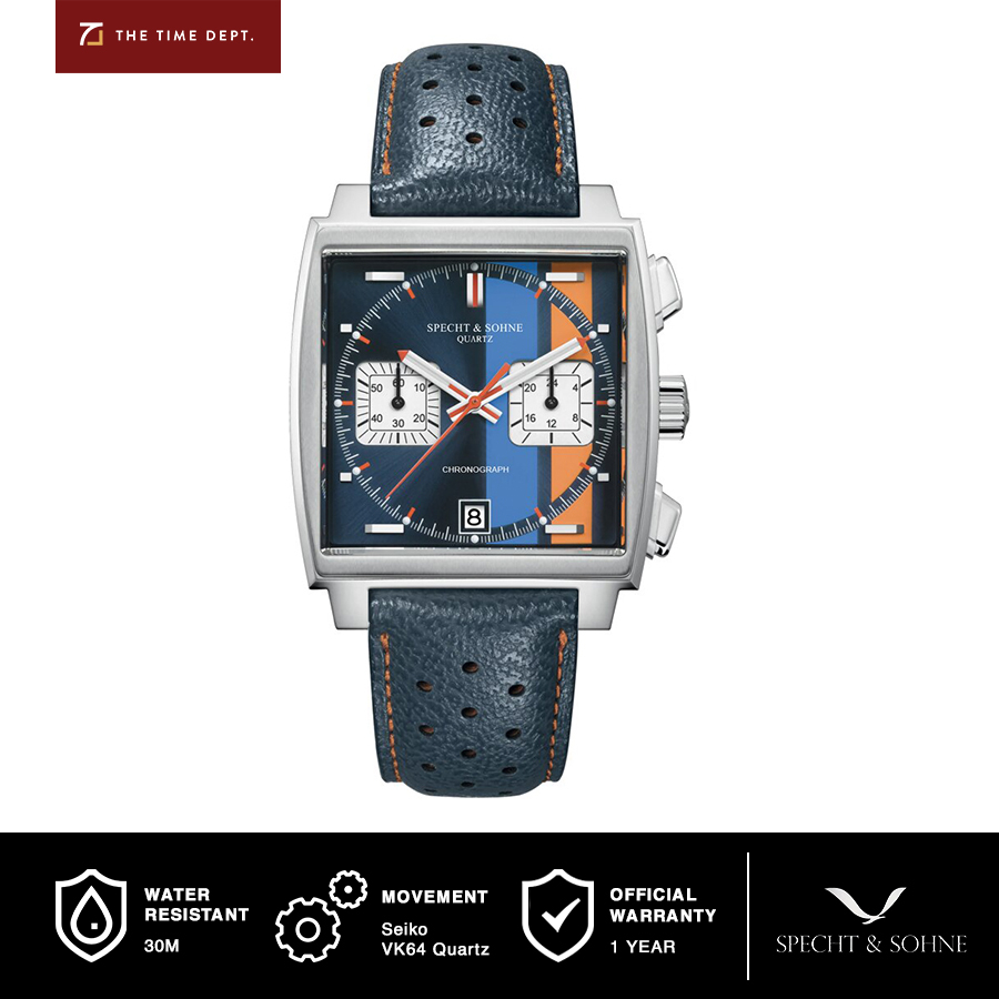 Specht & Sohne SP0009-1 Chronograph Homage Jam Tangan Quartz Seiko VK64 Chronograf Aktif