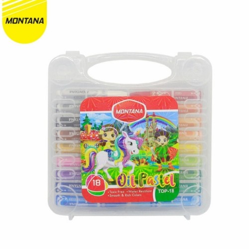 ATK Medan - Crayon Oil Pastel Krayon Waterproof Montana Vtro Banyak Warna 18 dan 36 Warna