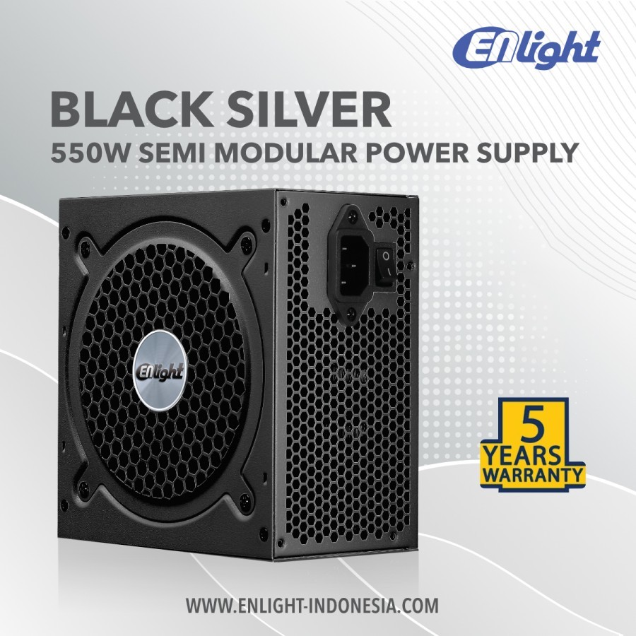 Enlight 550W 80+ Bronze Modular Power Supply PSU 80 Plus