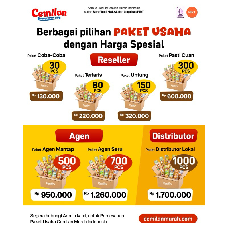 

paket usaha cemilan murah Indonesia
