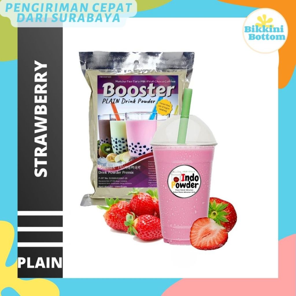 

Bubuk Minuman STRAWBERRY 1KG PLAIN / Powder STROBERI 1KG / Bubuk STRAWBERRY INDOPOWDER BOOSTER PLAIN