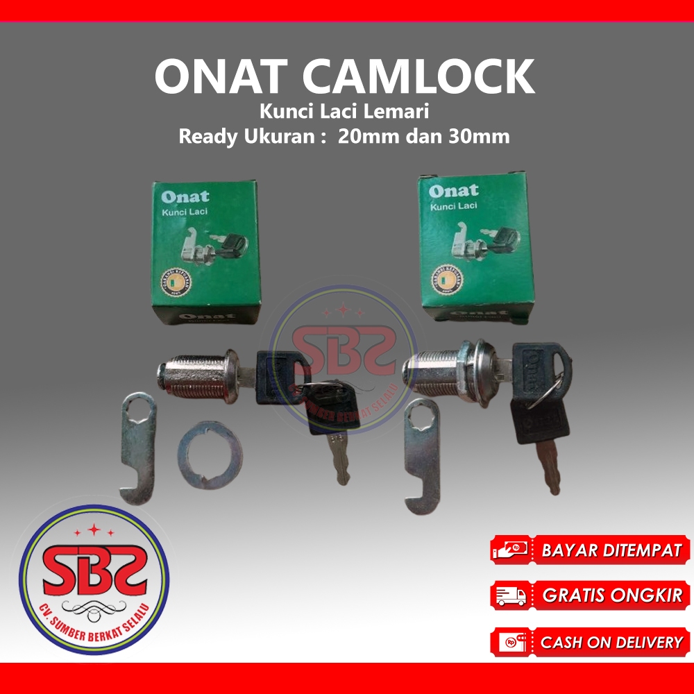 Cam Lock camlock Kunci Laci Lemari ONAT 103 - 30 mm dan 20mm