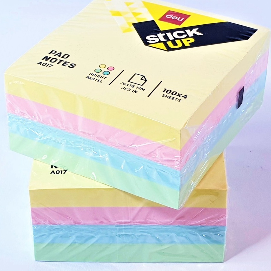 

HJ6 STICKY NOTES MEMOPAD PASTEL MEMO TUMPUK STICK NOTES TUMPUK 76X76 ISI 4 LEMBAR