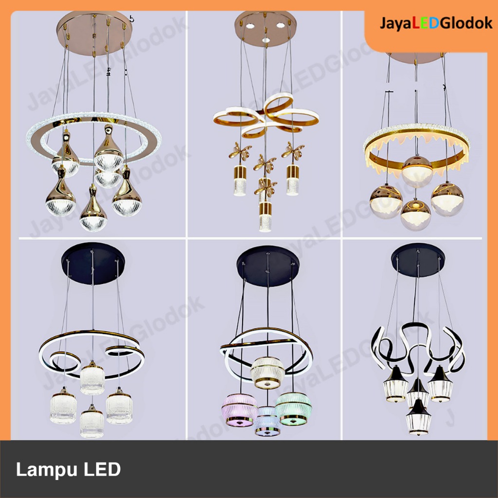 Lampu Gantung Ruang Tamu Meja Makan Modern Nordic Isi 3 Bola Hias