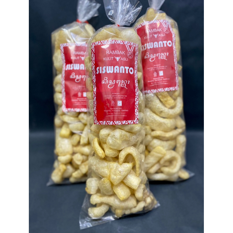 

Kerupuk Kulit Sayur / Krecek Asli SISWANTO 250 g