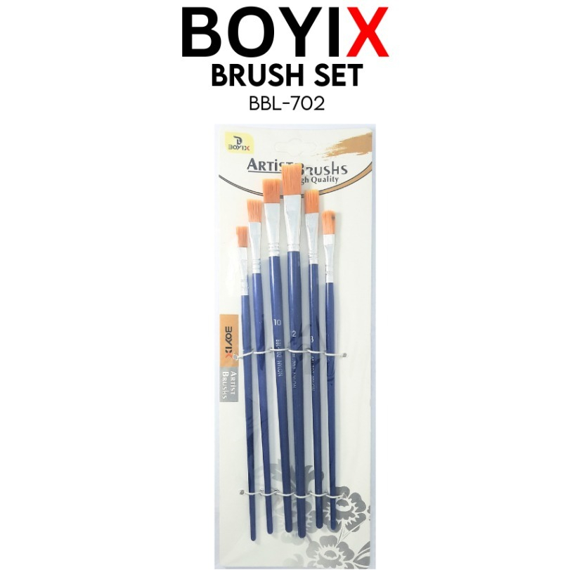 

KUAS SET LUKIS CAT AIR MINYAK AKRILIK ISI 6 BOYIX BBL-702
