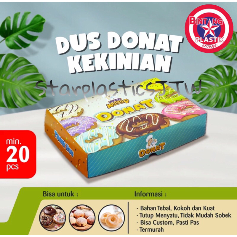 

TOP QUALITY!! Dus Box DONAT Hansel Isi 6 Food Grade Ecofriendly / Sedap Mantap Kotak Kardus Box Donut Bomboloni 27×18,5×5,5 cm