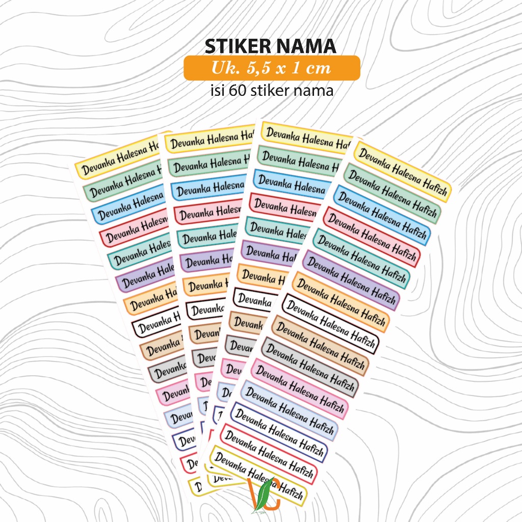 

STIKER NAMA / LABEL BARANG