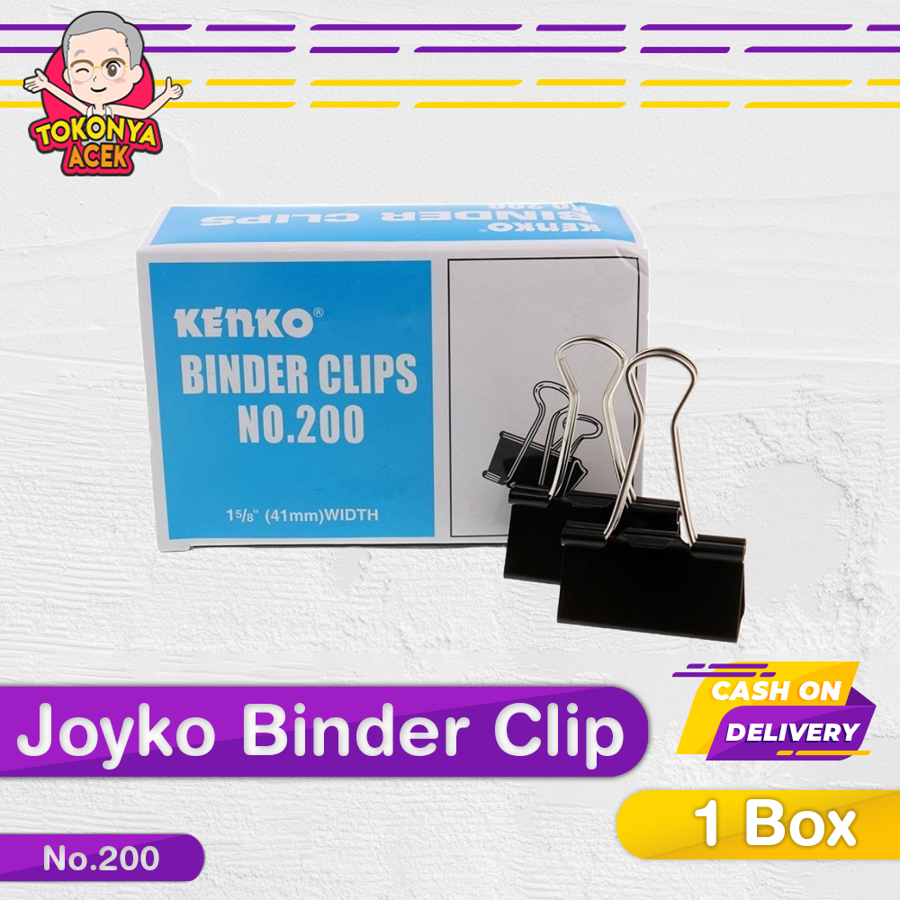 

Binder Clip / Penjepit Kertas Joyko 200 / (12pcs/kotak )