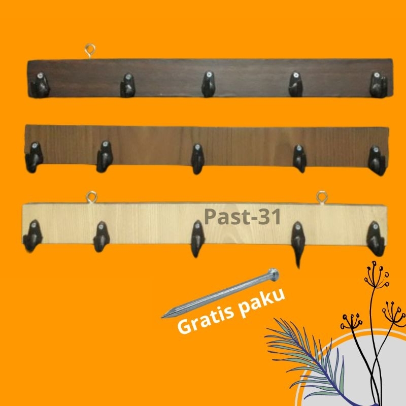 Kastop Gantungan Baju bahan kayu Kastop dinding gantungan serbaguna Hanger murah minimalis
