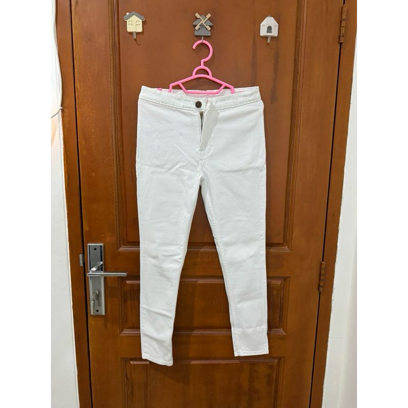 JSK Jeans Putih Highwaist