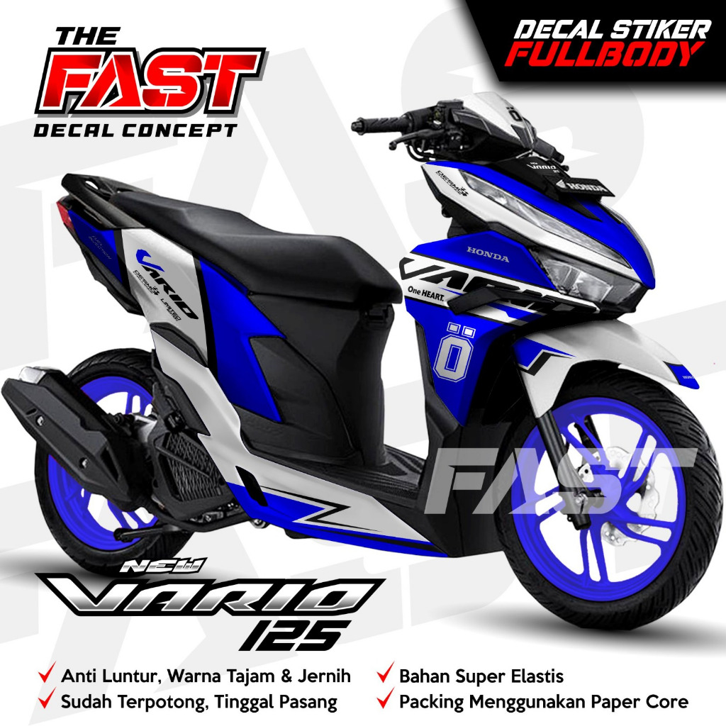 (ANTI LUNTUR) Decal Vario 125 New Fullbody 2023 Ohlins Racing Decal stiker Vario 125 LED/stiker Vari