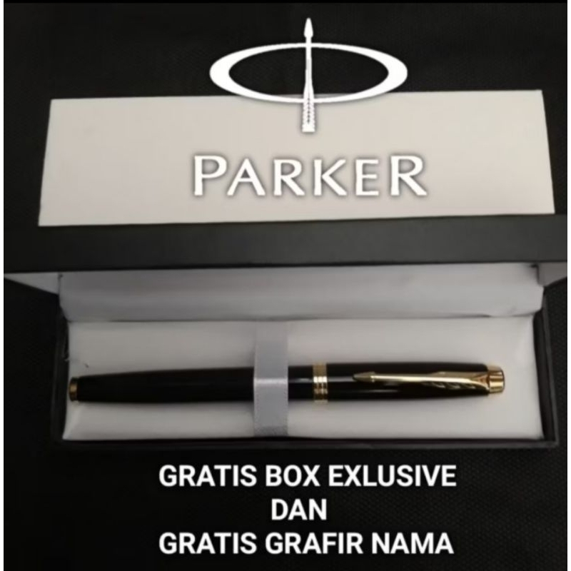 

Bulpoint Parker Clip Gold Roller Ball Free Grafir Nama/Logo + Box Exclusive