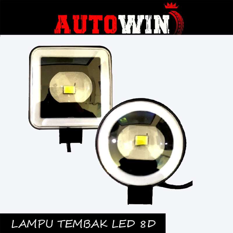 lampu tembak led 8d plankton lensa 1 mata jauh dekat high low LW301 - BULAT